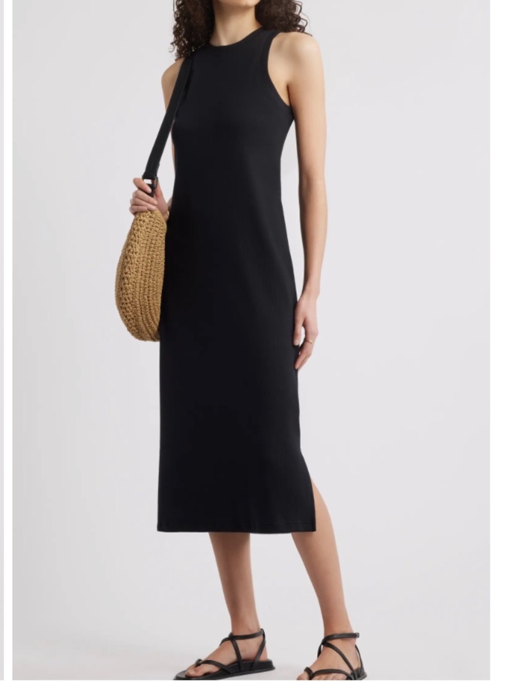 Nordstrom Stretch Cotton Ribbed Tank dress, XS